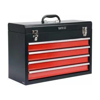 YATO Werkzeugkasten aus Metall mit 4 Schubladen