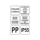 YATO Werkzeugkoffer mit Schaumstoffeinlage 270 x 246 x 124 mm