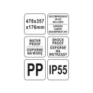 YATO Werkzeugkoffer mit Schaumstoffeinlage 470 x 357 x 176 mm