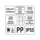 YATO Werkzeugkoffer auf Rollen mit Schaumstoffeinlage 569 x 351 x 229 mm