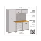 YATO Holzarbeitsplatte für 2 Unterschränke 1320 x 457 x 22 mm