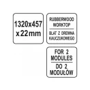 YATO Holzarbeitsplatte für 2 Unterschränke 1320 x 457 x 22 mm