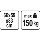 YATO Klappschweißtisch 150 kg 660 x 590 x 830 mm