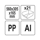 YATO Organizer 560 x 305 x 165 mm
