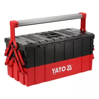 YATO Klappbarer Werkzeugkoffer mit 5 Einsätzen