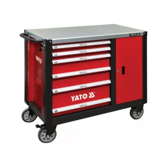 YATO Leerer Werkzeugwagen 6 Schubladen + 1 Schrank