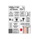 YATO Leerer Werkzeugwagen mit 12 Schubladen