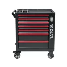 YATO Leerer Werkzeugwagen mit 7 Schubladen mit Zahlenschloss mit LED-Logo
