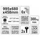 YATO Leerer Werkzeugwagen mit 6 Schubladen