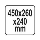 YATO Werkzeugkasten mit Organizer 450 x 260 x 240 mm