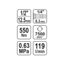 YATO Druckluft-Schlagschrauber 1/2" 550 Nm