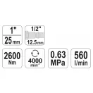 YATO Druckluft-Schlagschrauber 1" 2600 Nm
