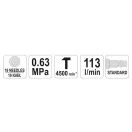 YATO Pneumatischer Nadeldrescher