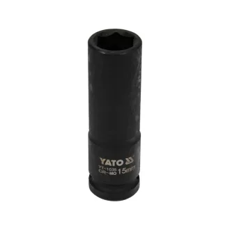 YATO Maschinenlanger Steckschlüssel 1/2" 15 mm CrMo