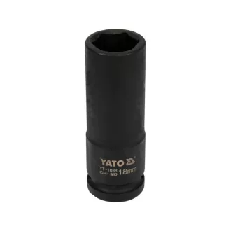 YATO Maschinenlanger Steckschlüssel 1/2" 18 mm CrMo