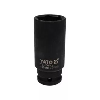 YATO Maschinenlanger Steckschlüssel 1/2" 26 mm CrMo