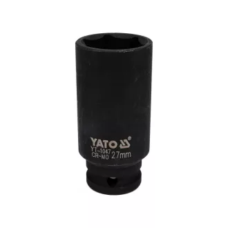 YATO Maschinenlanger Steckschlüssel 1/2" 27 mm CrMo