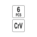YATO Steckschlüssel-Adaptersatz 6-teilig CrV