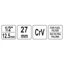 YATO Kraftstofffilterstopfenschlüssel 1/2" 27 mm CrV