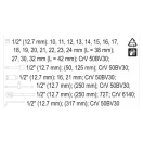 YATO Steckschlüsselsatz 25-teilig 1/2" 10-32 mm CrV