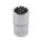YATO Steckschlüssel Spline 1/2" 15 mm CrV