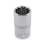 YATO Steckschlüssel Spline 1/2" 15 mm CrV