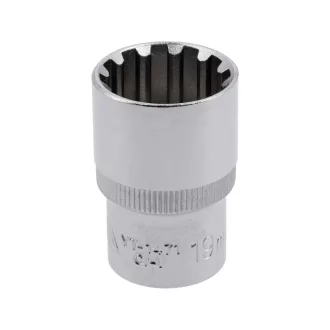 YATO Steckschlüssel Spline 1/2" 19 mm CrV