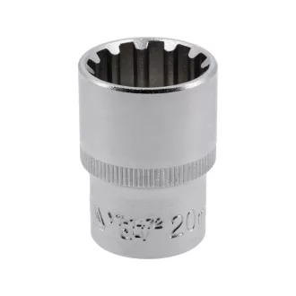 YATO Steckschlüssel Spline 1/2" 20 mm CrV