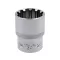 YATO Steckschlüssel Spline 1/2" 22 mm CrV