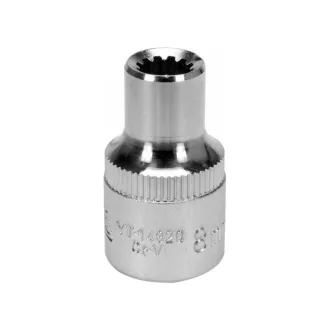 YATO Steckschlüssel Spline 1/2" 8 mm CrV