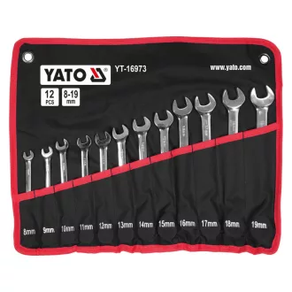 YATO Ratschen-Schwenk-Gabelringschlüssel-Set 12-teilig