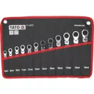 YATO Ratschen-Schwenk-Gabelringschlüssel-Set 12-teilig