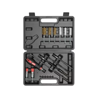   YATO Einspritzventil-Reinigungsset 19-teilig 1/4" Edelstahl, Kunststoff, Kupferbürsten