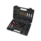 YATO Einspritzventil-Reinigungsset 19-teilig 1/4" Edelstahl, Kunststoff, Kupferbürsten