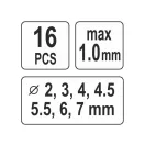 YATO Plattenstanzzangen-Set 16-teilig