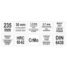 YATO Plattenschneideschere 235 mm Rechtshänder