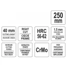 YATO Blechschere 250 mm Rechtshänder CrMo