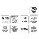 YATO Plattenschneideschere 250 mm gerade