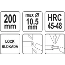 YATO Kabelschneider und Abisolierzange 200 mm/10,5 mm/1,0-4,0 mm2