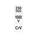 YATO Wasserpumpenzange 250 mm isoliert bis 1000 V