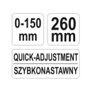 YATO Klemmstange selbstsichernde Zange 260 mm