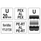 YATO Crimp-Einsatz YT-21735 für Crimpzange U-Typ 20 mm