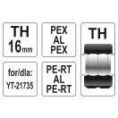 YATO Crimp-Einsatz YT-21735 für TH-Typ Crimper 16 mm