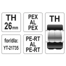 YATO Krimp-Einsatz YT-21735 für Krimpzange TH-Typ 26 mm