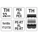 YATO Crimpzange Einsatz YT-21735 für Crimpzange TH-Typ 32 mm