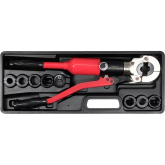 YATO Crimp-Set 9-teilig für Pex-Al-Pex-Rohre