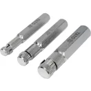YATO Innenbeschlagschrauben-Set 3-teilig 3/8", 1/2", 3/4"