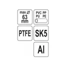 YATO Rohrschneider Schere 63 mm PVC