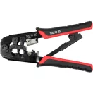 YATO Crimpzange 190 mm für UTP Netzwerk/RJ45 und Telefon/RJ11 Anschlüsse