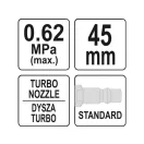YATO Druckluft-Blaspistole Turbo 45 mm